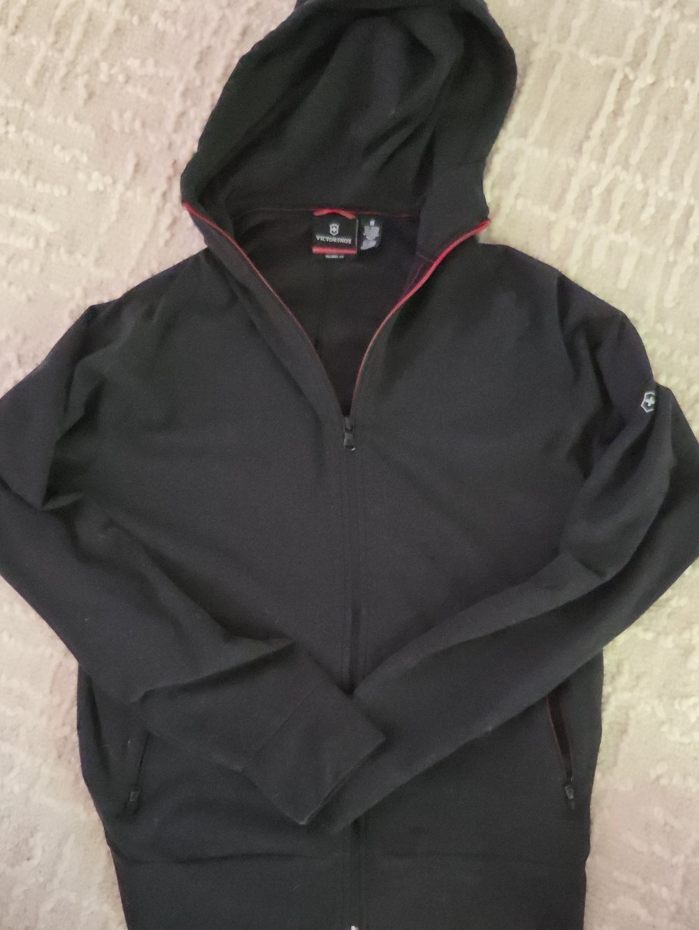 Victorinox Swiss Army Men's Tailored Fit Full Zip Hoodie Black Size M